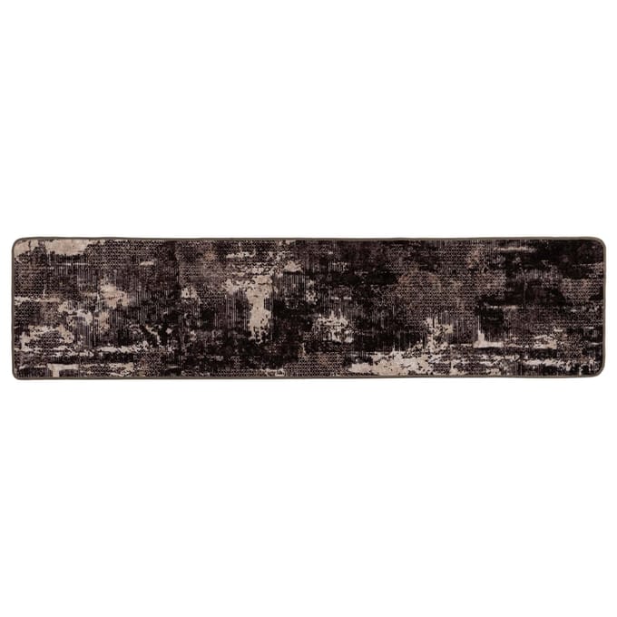 vidaXL - Tapijt - Runner - MARSA - Zwart - en - Wit - 50 - x - 100 - cm - Polyester - en - PVC