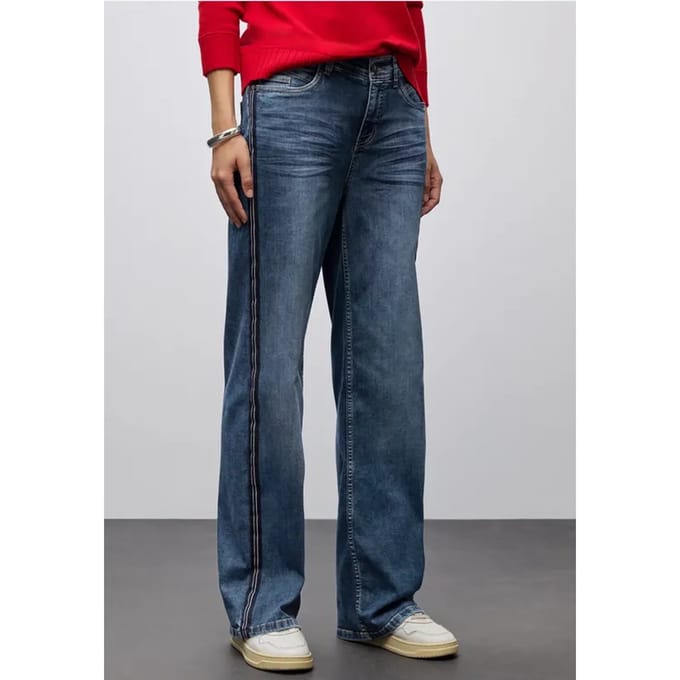 Jeans met gallonstrepen