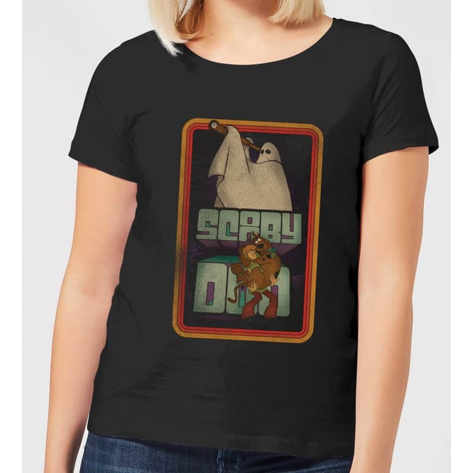 Scooby Doo Retro Ghostie Women's T-Shirt - Black - 3XL