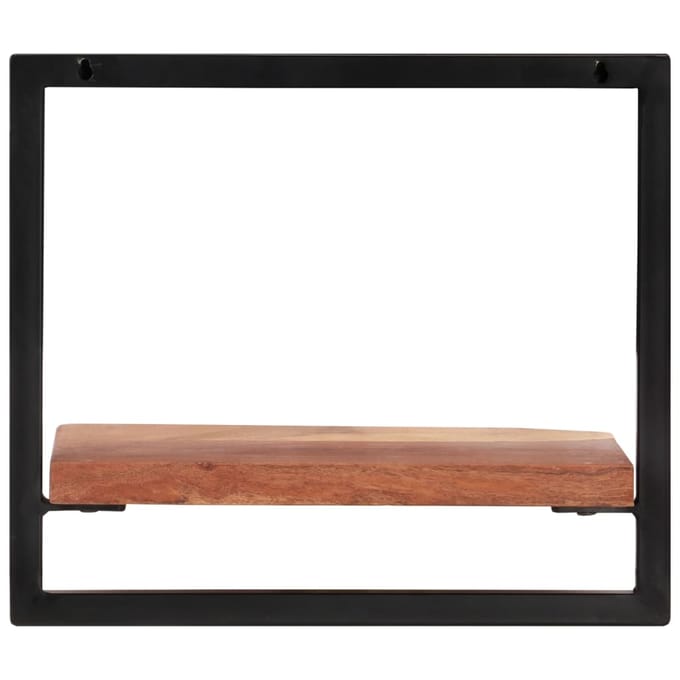 vidaXL - Wandschappen - 2 - st - 40x24x35 - cm - massief - acaciahout - en - staal