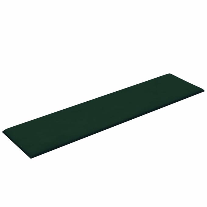 vidaXL - Wand - Hoofdbord - 12 - st - Donkergroen - Fluweel