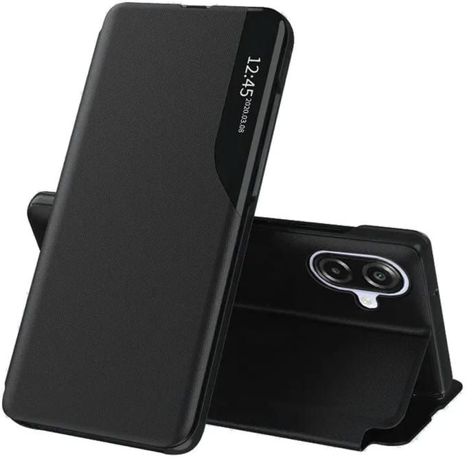Hoesje geschikt voor Samsung Galaxy A07 4G - Techsuit eFold Book Case - Zwart