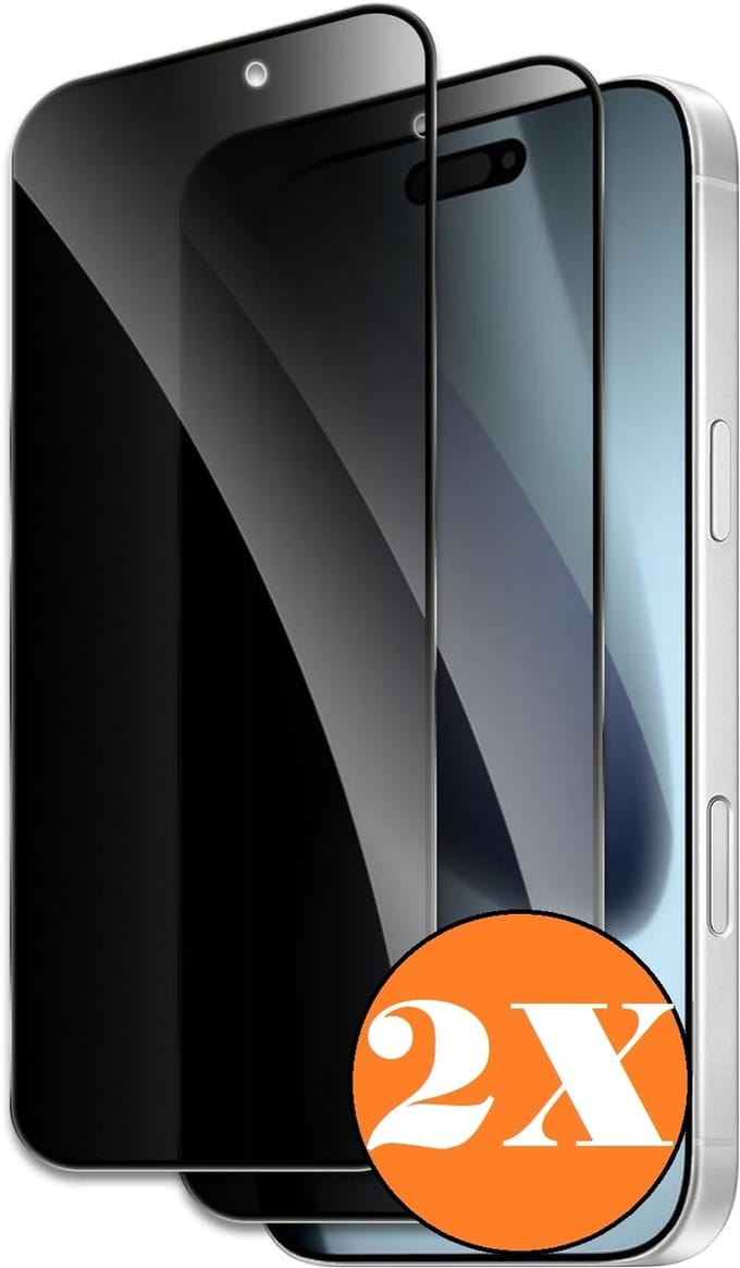 Screen Protector Geschikt voor iPhone 17 Pro screenprotector Privacy - 2 Stuks - Full screen protector tempered glass - gehard glas voor Geschikt voor iPhone 17 Pro