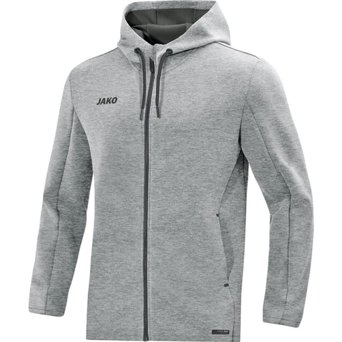 Jako Premium Basics Jas Met Kap Dames - Grijs Gemeleerd | Maat: 40