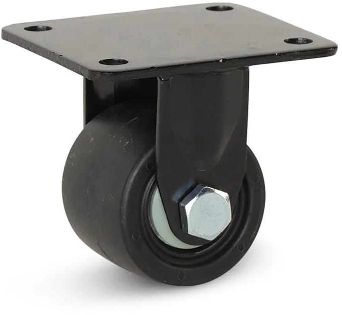 Zwart nylon zwaarlast bokwiel - 65mm - 500kg