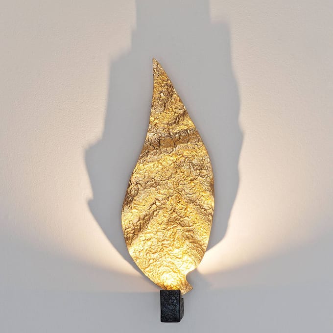 Holländer LED wandlamp Gamba in bladvorm