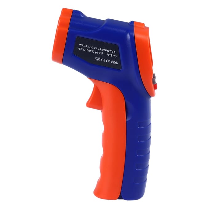 Infraroodthermometer Snelle Reactie Handheld Temperatuurmeetpistool voor Koken Pizzaoven BBQ red
