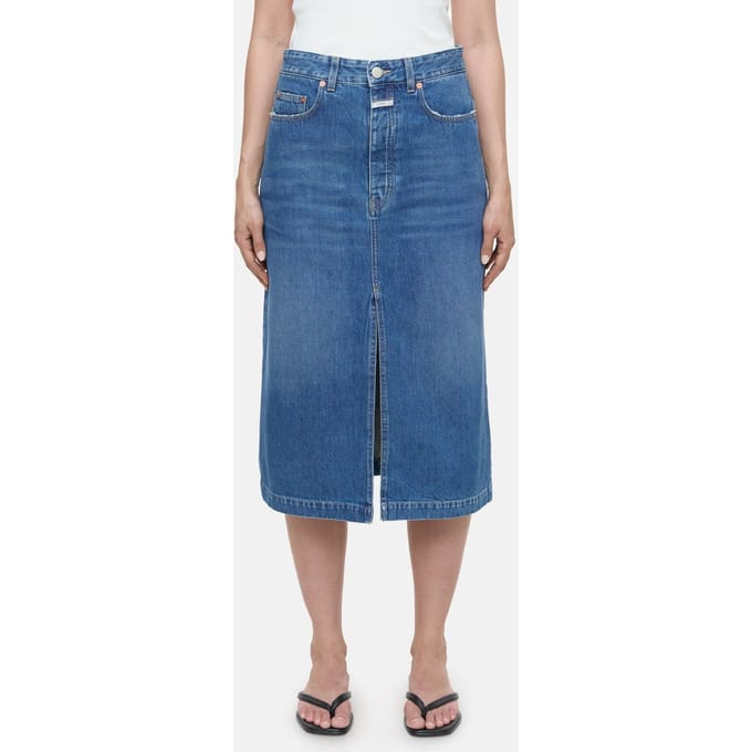 Closed Low Waist Skirt Mid Blue Größe: W28 | Midiröcke Outlet | Damen | Blau