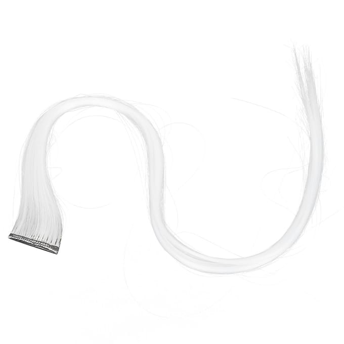 Felgekleurde hairextensions haarstuk recht haarstuk clip voor cosplay verkleedfeest vakantie wit white