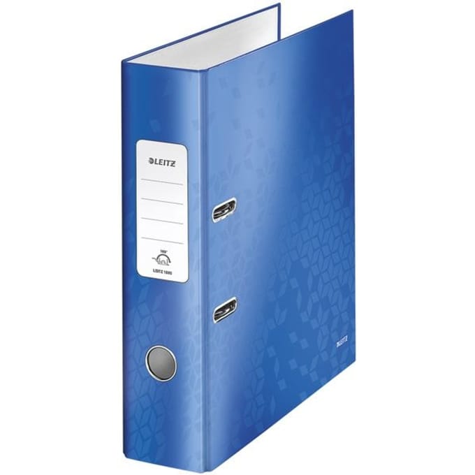 Leitz WOW 180° Duurzame Ordner - Capaciteit van 600 A4-Vel - Rugbreedte van 80mm - Blauw