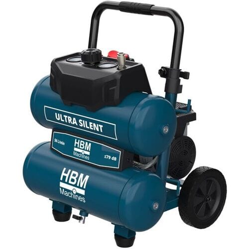 HBM olievrije compressor, 17 liter, 10 bar, 1,1 pk