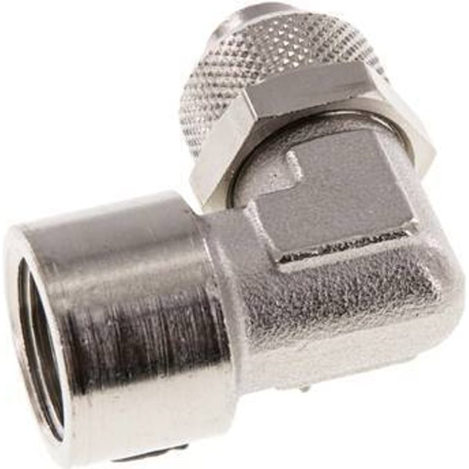 12x10 & G3/8'' Vernikkeld Messing L-Opsteekkoppeling Binnendraad [2 Stuks]