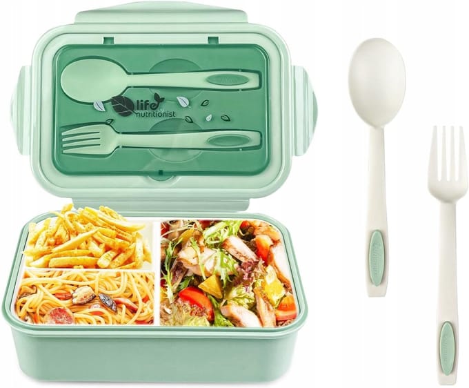 Milieuvriendelijke Lunchbox van Siliconen met Bestek - 1.4L