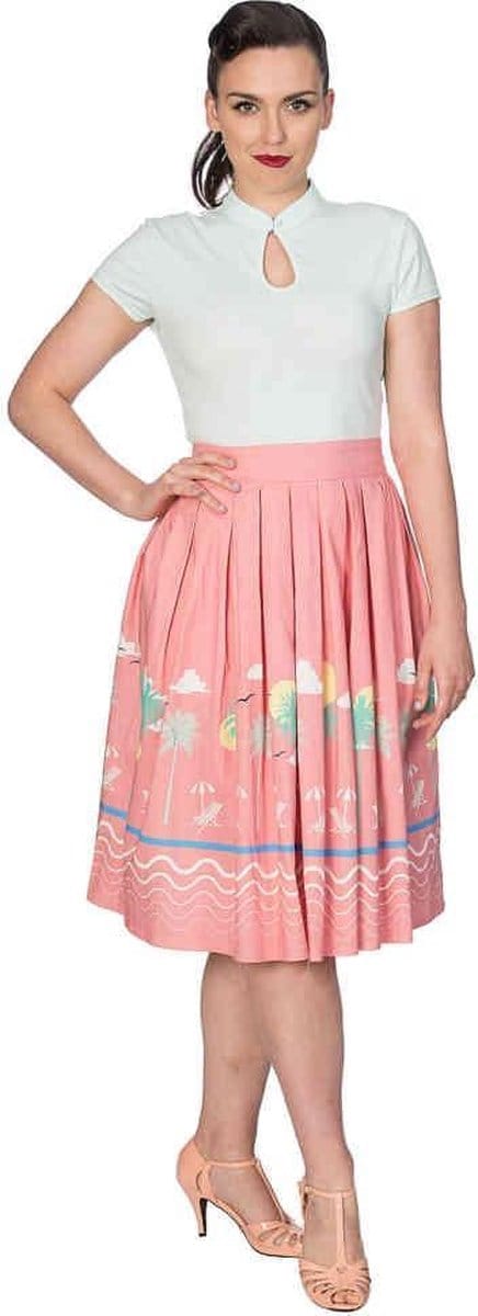 Dancing Days - Mandarin collar Top - L - Groen