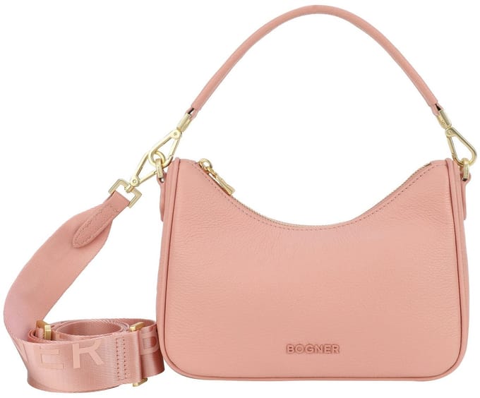 Bogner Leren Schoudertas Pontresina Lora Shoulderbag Rose Zalmroze