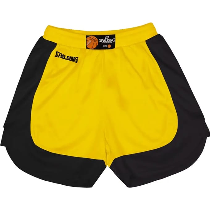 Spalding Hustle Korte Broek Geel