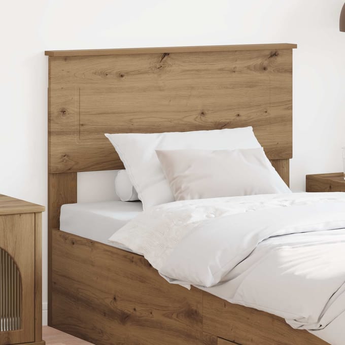 vidaXL Hoofdbord Artisan Eiken Bewerkt hout