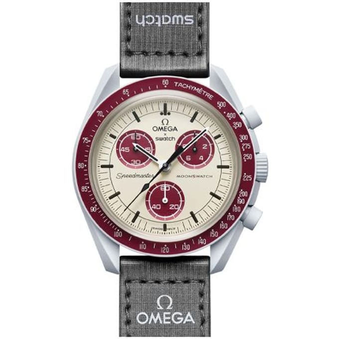 Swatch x Omega Bioceramic Moon Mission To Pluto Montres Homme Gris SO33M101 Gray Strap gray