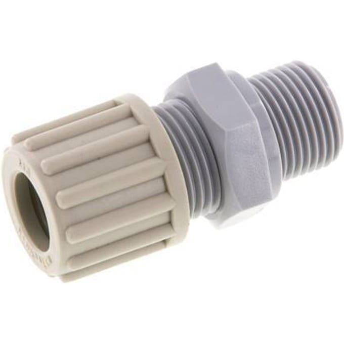 12x10mm & G3/8'' PA Rechte Knelfitting Buitendraad 10bar