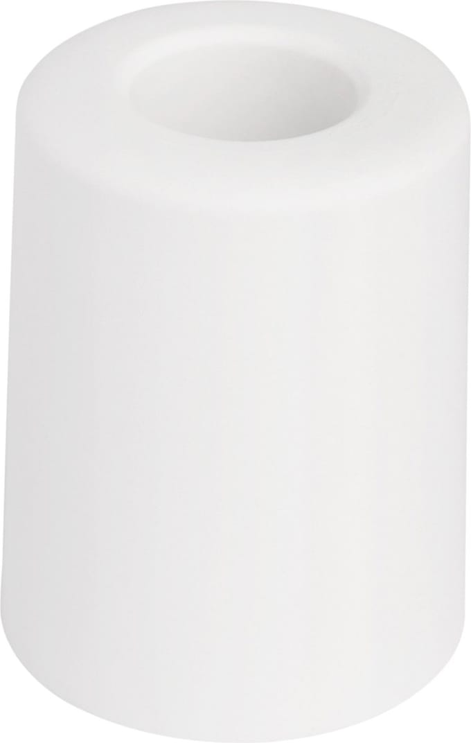 Deltafix Deurbuffer - deurstopper - wit - rubber - 50 x 35 mm - schroefbevestiging