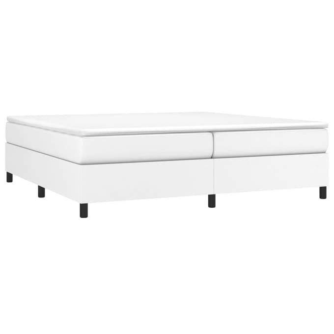 vidaXL - Boxspring - bed - kunstleer - wit - 200x200 - cm