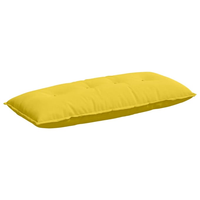 vidaXL - Rugkussen - Licht - Geel - 120 - x - 50 - x - 19 - cm - Stof