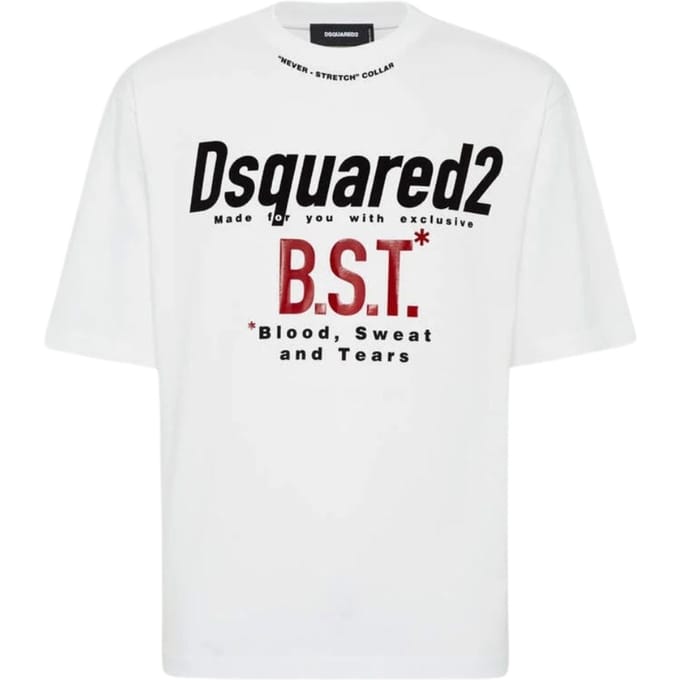 Dsquared2 Bloody Sweat Tears Wit T-shirt