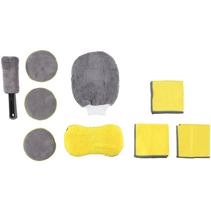 Dunlop Microvezel schoonmaakset - auto exterieur & interieur - 9-delig - krasvrij reinigen