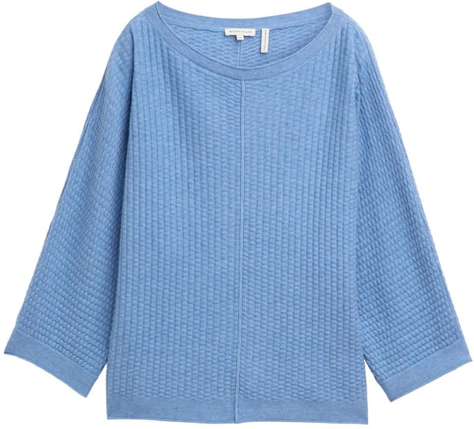 Tom Tailor - Losse gebreide trui - Maat S - flawless blue melange
