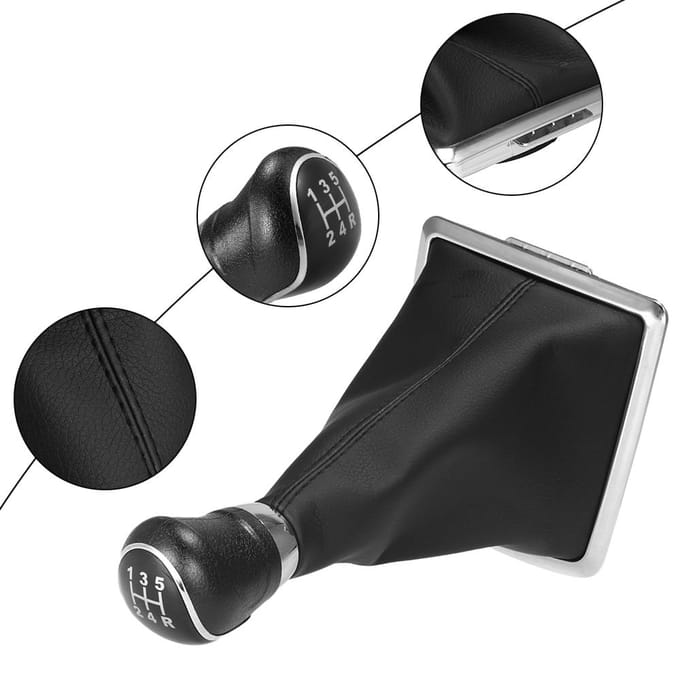 Versnellingspookhoes 5-versnellingsbak Handgeschakelde versnellingsbak Versnellingspookknop Stofdichte hoes voor Ford Focus black