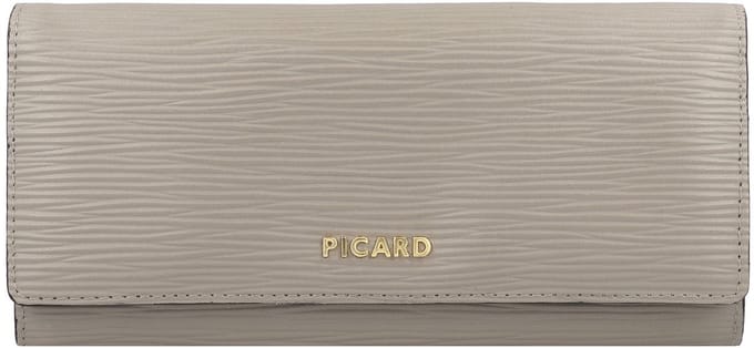 PICARD Leren portemonnee Calais 1 Flap Wallet Cement Taupe