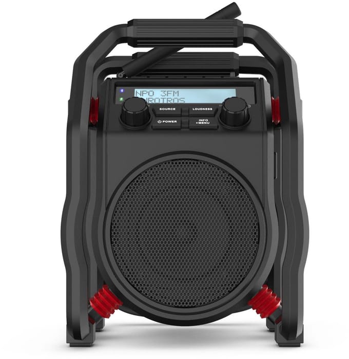 PerfectPro Bouwradio UBOX400R - FM/DAB+ - Bluetooth - Oplaadbaar - AUX - IP64 - UB400R2
