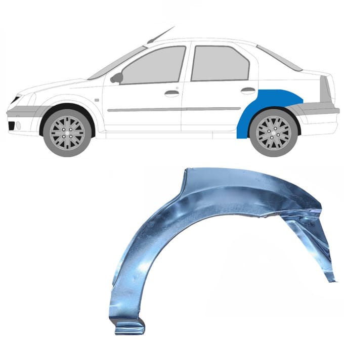 Reparatiepaneel achterspatbord voor Dacia Logan 2004-2009 / Links