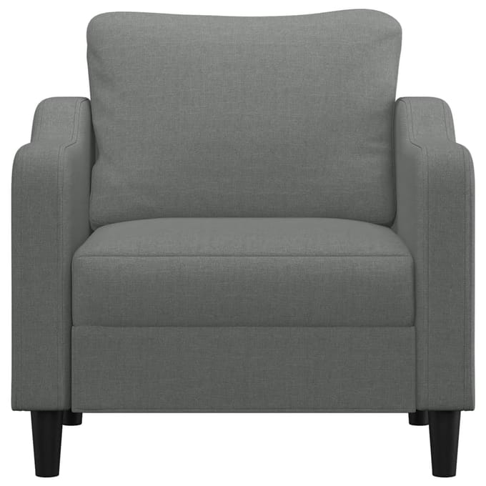 vidaXL Fauteuil 60 cm stof donkergrijs