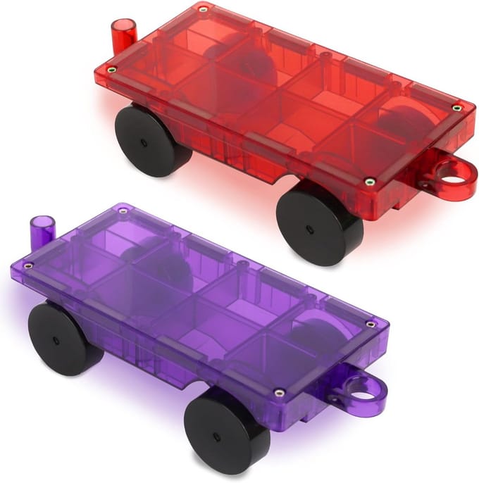2-delige Magnetische Autoset - Sterke Magneten en Creatief Speelgoed voor Kinderen