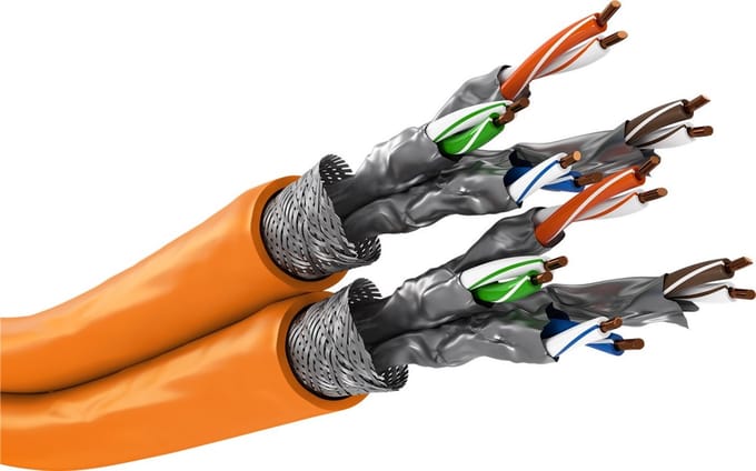 Goobay CAT7a S/FTP Duplex installatiekabel - 100 meter