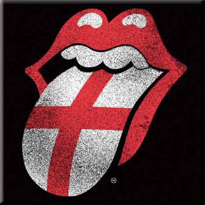 The Rolling Stones - Tongue England Flag - Koelkast Magneet - 7.5 x 7.5 cm