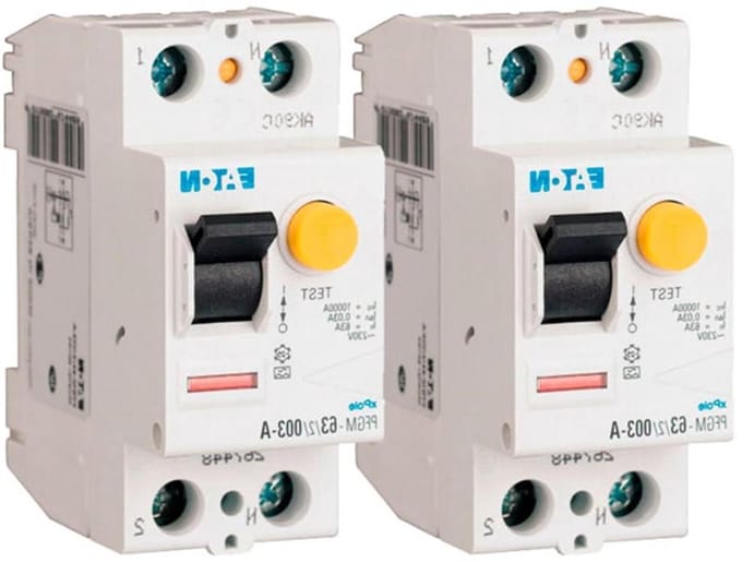 Wisselschakelaar - Aardlekschakelaar - Bescherming bij Fouten - 2 Polen 63A - 2 Modules - Wit