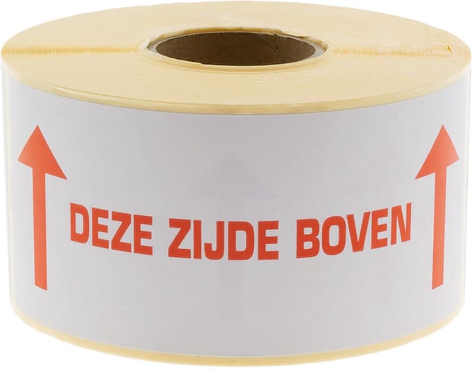 500x Etiket 'Deze zijde boven'