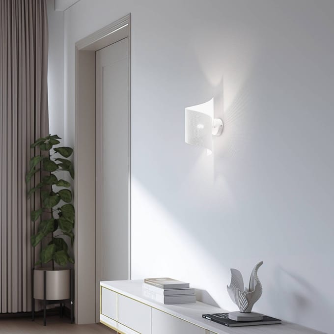 EMIBIG LIGHTING Wandlamp Spiral, wit, metaal, G9, 29 cm hoog