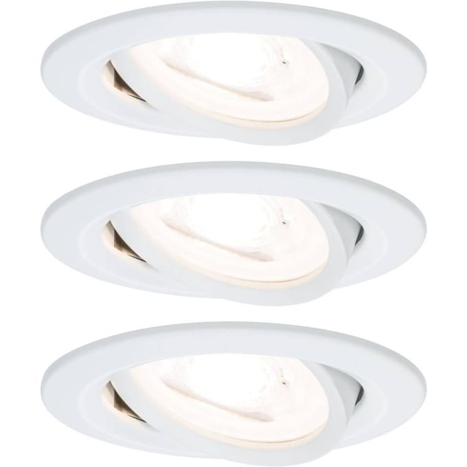 Paulmann Inbouwspot Led Nova Rond Kantelbaar 3-stapdim Wit 51mm Gu10 3x6,5w
