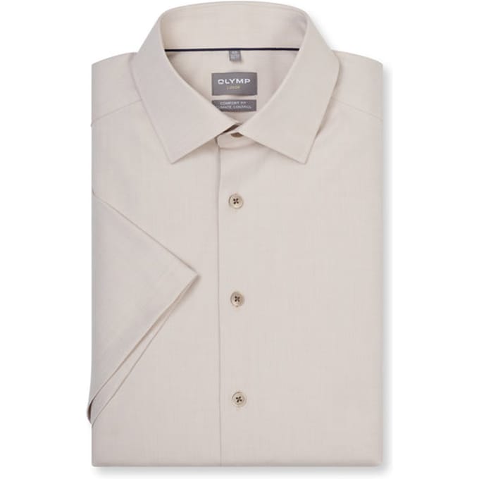 OLYMP Luxor 24/Seven Overhemd, Comfort Fit, New Kent, Taupe