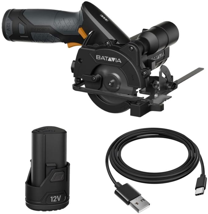 Batavia 12V Accu Cirkelzaag 85mm - Fixxpack 2.0 Set (incl. accu & USB-C oplaadkabel)