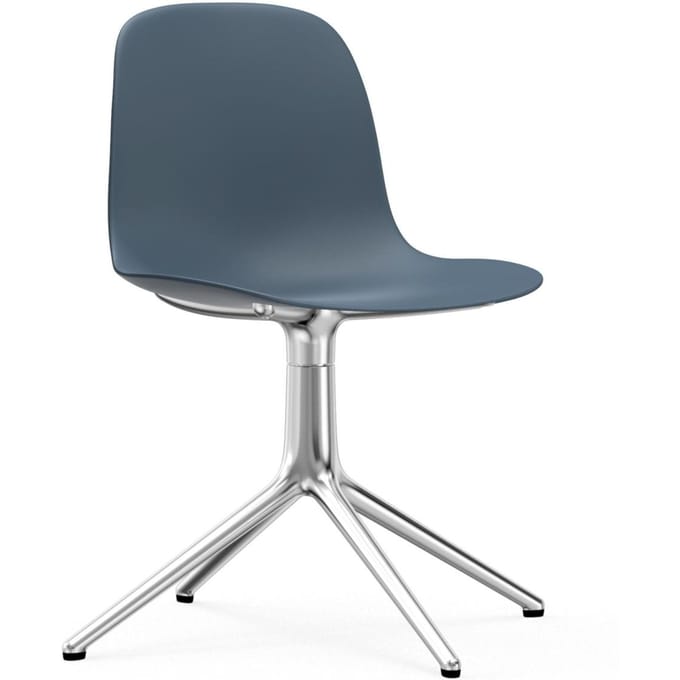Normann Copenhagen - Form Draaistoel - blauw - aluminium
