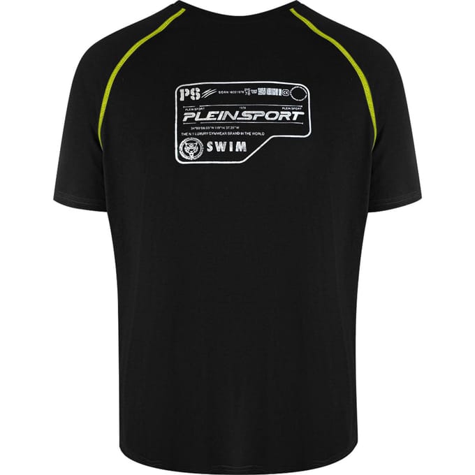 Prestaties Korte Mouw Logo T-shirt in Zwart