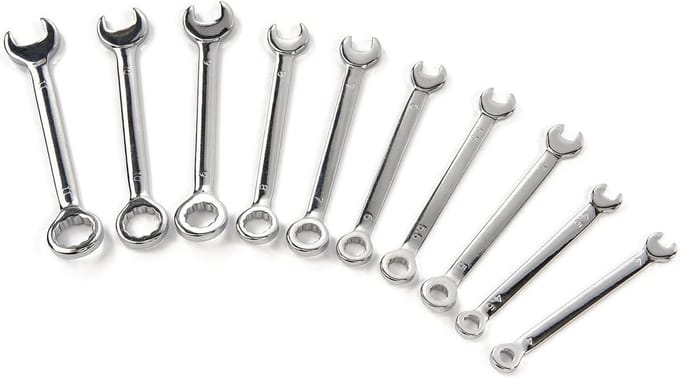 10 Delige Steeksleutel en Ringsleutelset Klein Maten 4 - 11 mm