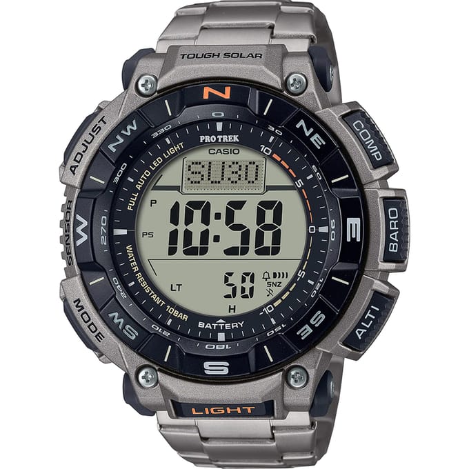 Casio Pro-Trek PRG-340T-7ER Herenhorloge 51,7 mm - Zilverkleurig