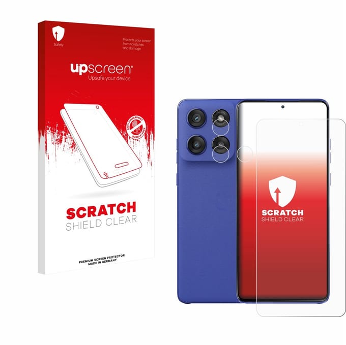 upscreen - Screenprotector voor Motorola Edge 60 Stylus (Voor+Camera) - Folie Beschermfolie transparant