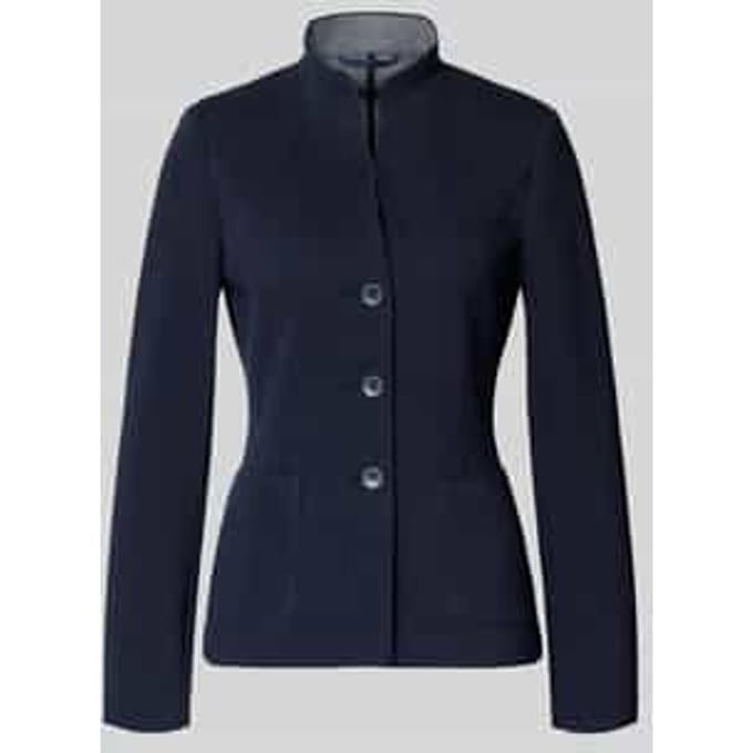 Slim fit blazer met opstaande kraag