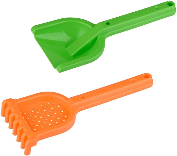 Eddy Toys Beach shovel & rake 2pcs pp - 2 Stuks